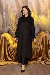 2-Pc Steple Silk Long Shirt With Steple Silk Qlot Trouser CNP22-108
